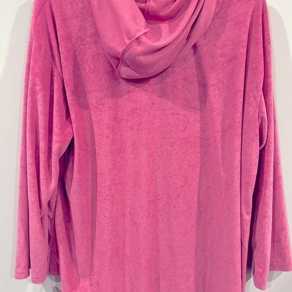 REBELLIOUS ONE Trendy Plus Size Loop Terry Hoodie Pink 2X, sweatshirt sweater - Picture 5 of 8